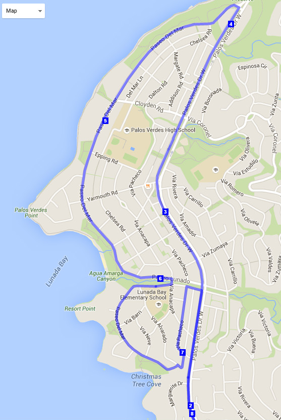 PV Half Marathon Route