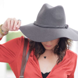 Grey Suede Hat