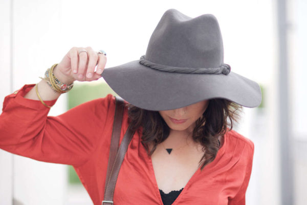 Grey Suede Hat